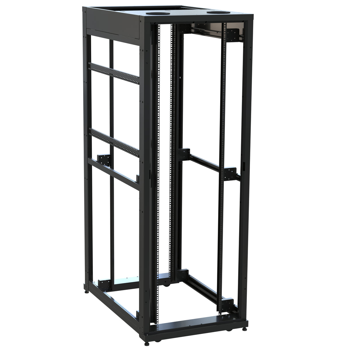 Middle Atlantic 45 RU SNE Series Rack Frame, 48 Inches Deep, 30 Inches Wide with Cage Nut Rackrail