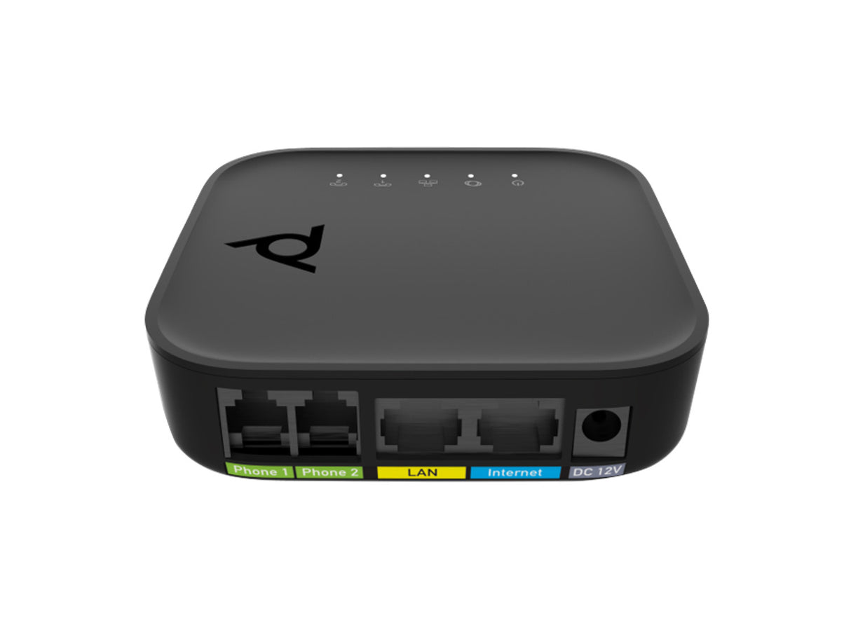 HP Poly ATA 402 2FXS Voice Port VoIP Adapter with Open SIP and Power Supply