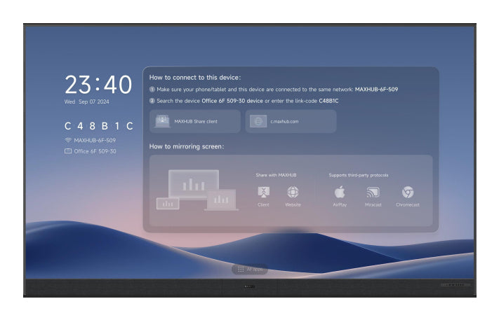 MAXHUB DVLED RAPTOR SERIES V3 3.81 m (150") 1920 x 1080 pixels Wi-Fi 6 (802.11ax) Black Bluetooth