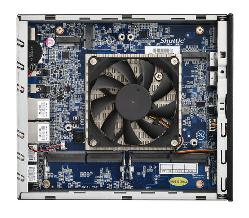 Shuttle Slim AI PC DN11H5 Intel Core Ultra 5 125H, Intel Arc graphics, 2xHDMI, 2x DP, 4x 2.5Gbit LAN, VESA, 24/7 permanent operation