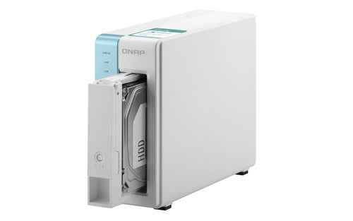 QNAP TS-131K NAS Tower AL214 1 GB DDR3 0 TB HDD QNAP Turbo System Turquoise, White