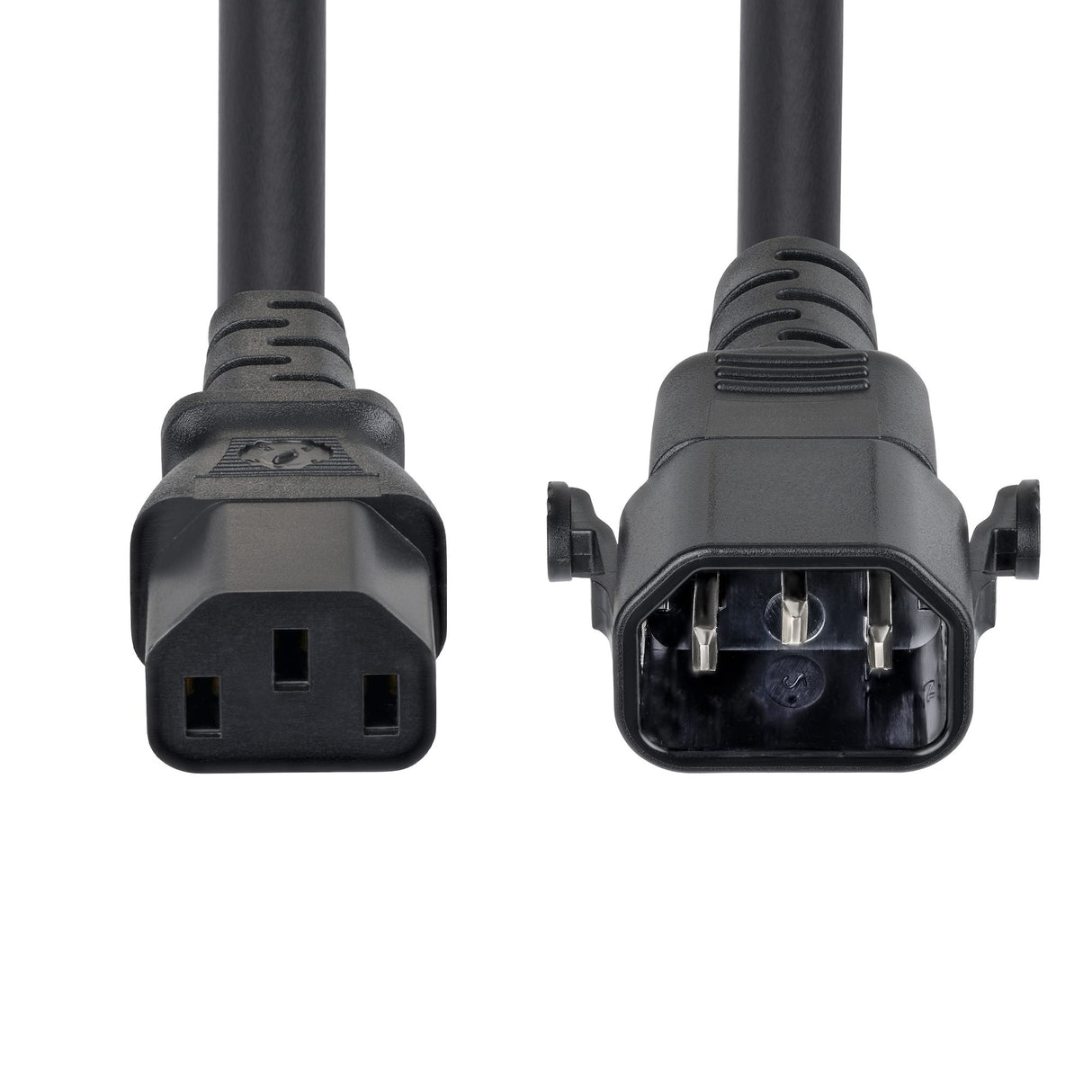 StarTech.com 6ft (1.8m) Heavy Duty Power Extension Cord, Locking C14 to C13, PDU Power Cord, 15A 250V, 14AWG, AC Power Cable Extension, TAA Compliant, UL Listed