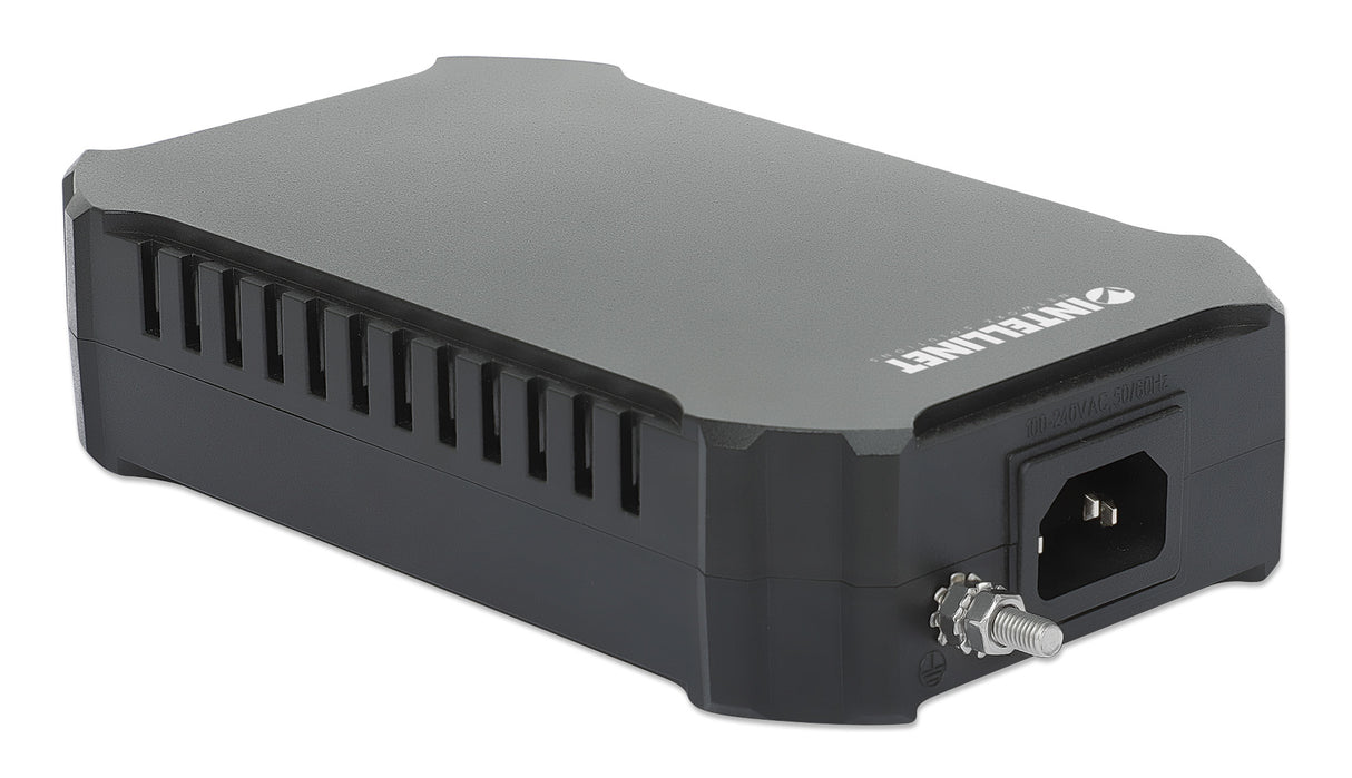 Intellinet 10G PoE++ Injector One 95 W Port, IEEE 802.3bt (4PPoE) Compliant, Metal Housing, Wall-mount Option