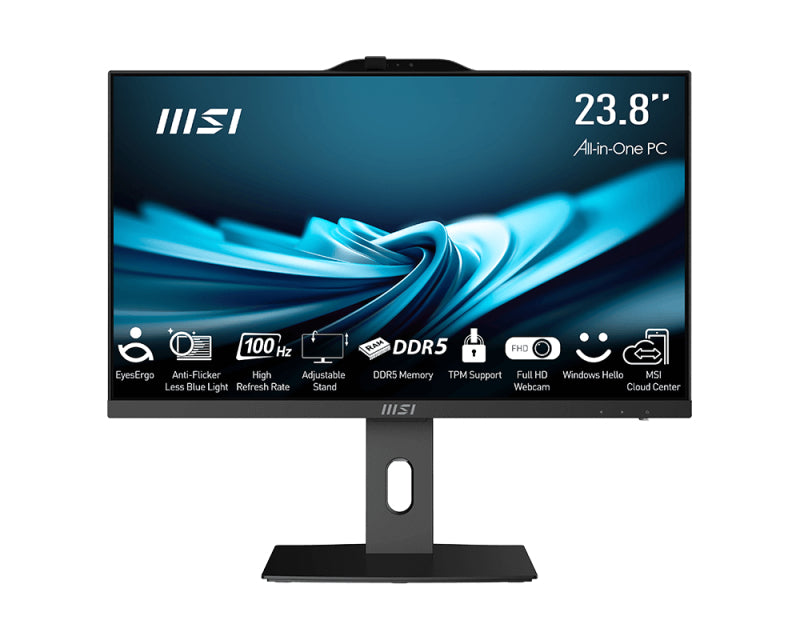 MSI Pro AP242P 14M-642US Intel® Core™ i5 i5-14400 60.5 cm (23.8") 1920 x 1080 pixels All-in-One PC 16 GB DDR5-SDRAM 1 TB SSD Windows 11 Pro Wi-Fi 6E (802.11ax) Black