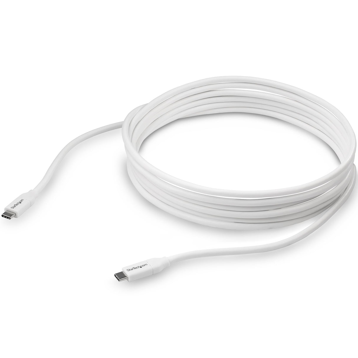 StarTech.com 13ft (4m) USB-C Fast Charging Cable, Charge & Sync, 100W (5A) PD, USB 2.0, USB-IF Certified - White USB C Charging Cord