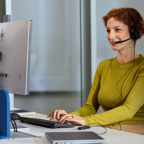 HP Poly Mission 415 Monaural USB Wired Headset TAA