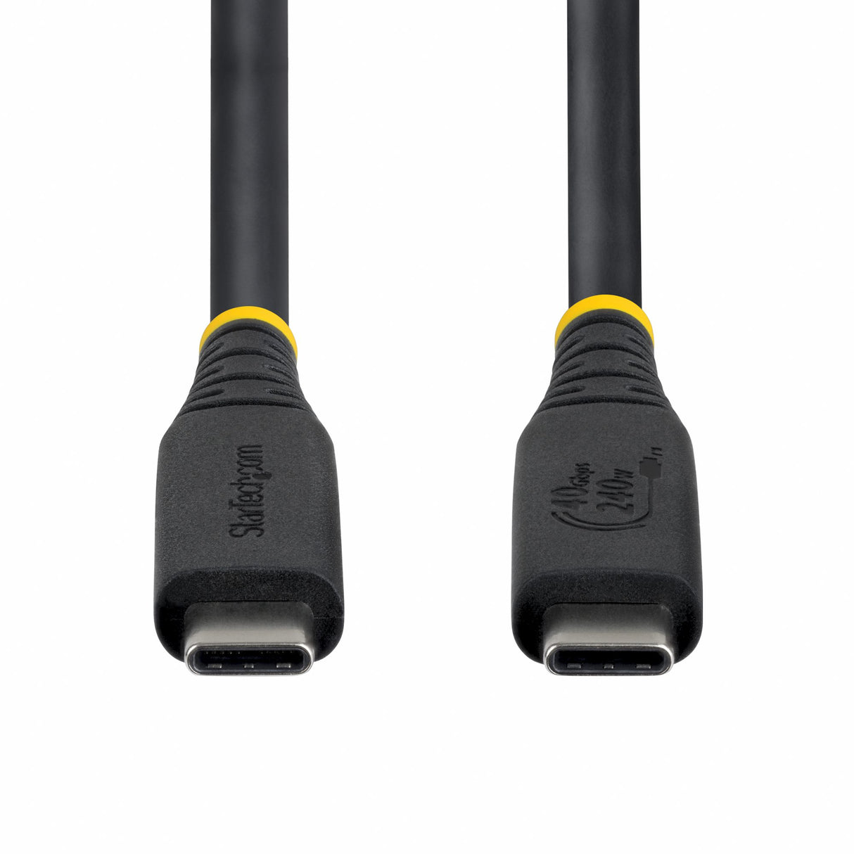 StarTech.com 50cm (1.6ft) USB4 Cable, 40Gbps, USB-IF Certified USB-C Cable, 240W PD, 8K 60Hz/4K 240Hz DP2.1 DP40, TPE Jacket, Thunderbolt 4 Compatible - Black USB-C Cord