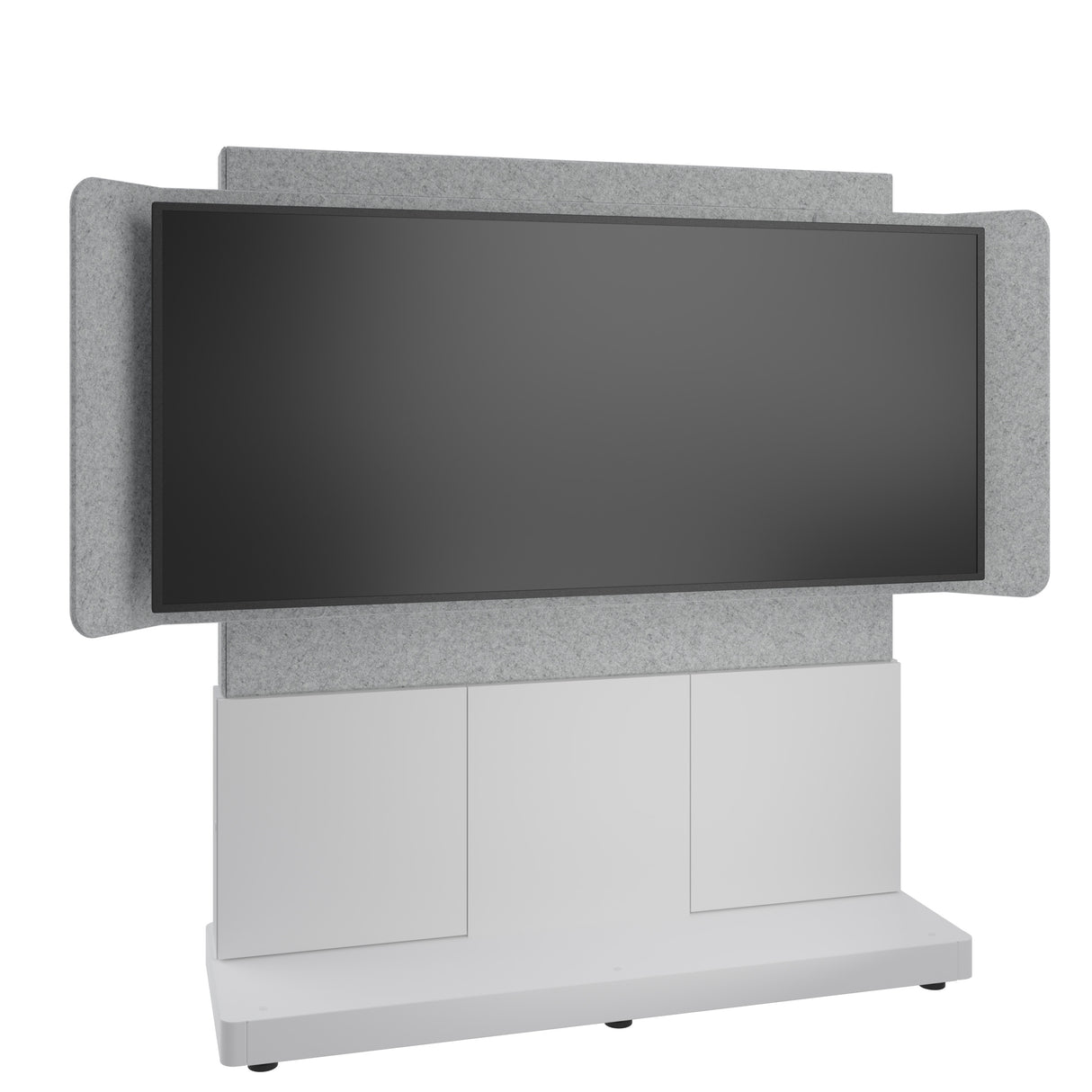 Middle Atlantic ForumTM Free-Standing 66" (3 Bay) Display Stand for (1) 81" 21:9 Ultra-Wide Display, Light Colorway