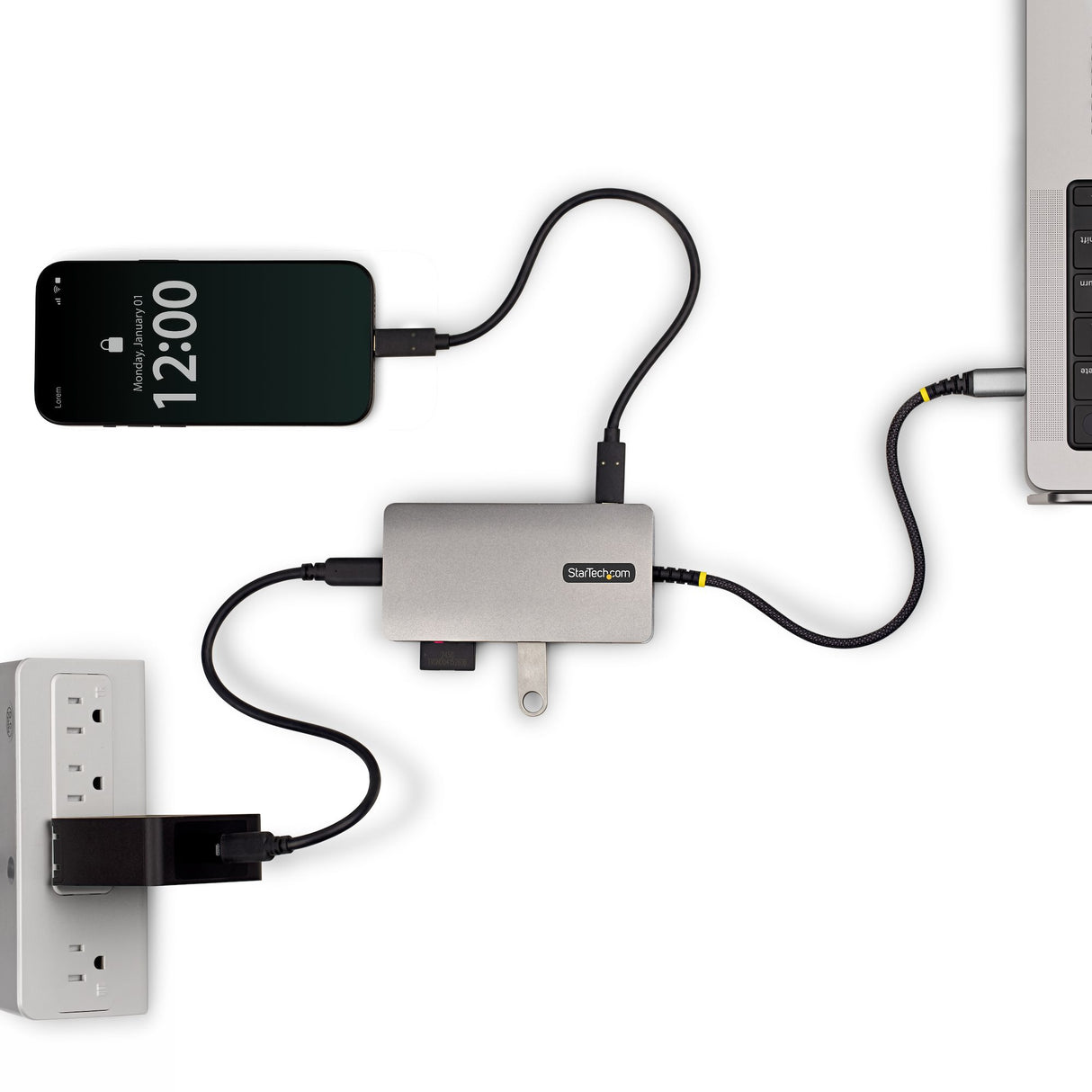 StarTech.com USB-C Multiport Adapter with 4K 60Hz HDMI, 140W Power Delivery, USB 10Gbps Hub, GbE, SD and MicroSD Slots, Plug-and-Play Mini Dock for Dell, HP, Lenovo Laptops