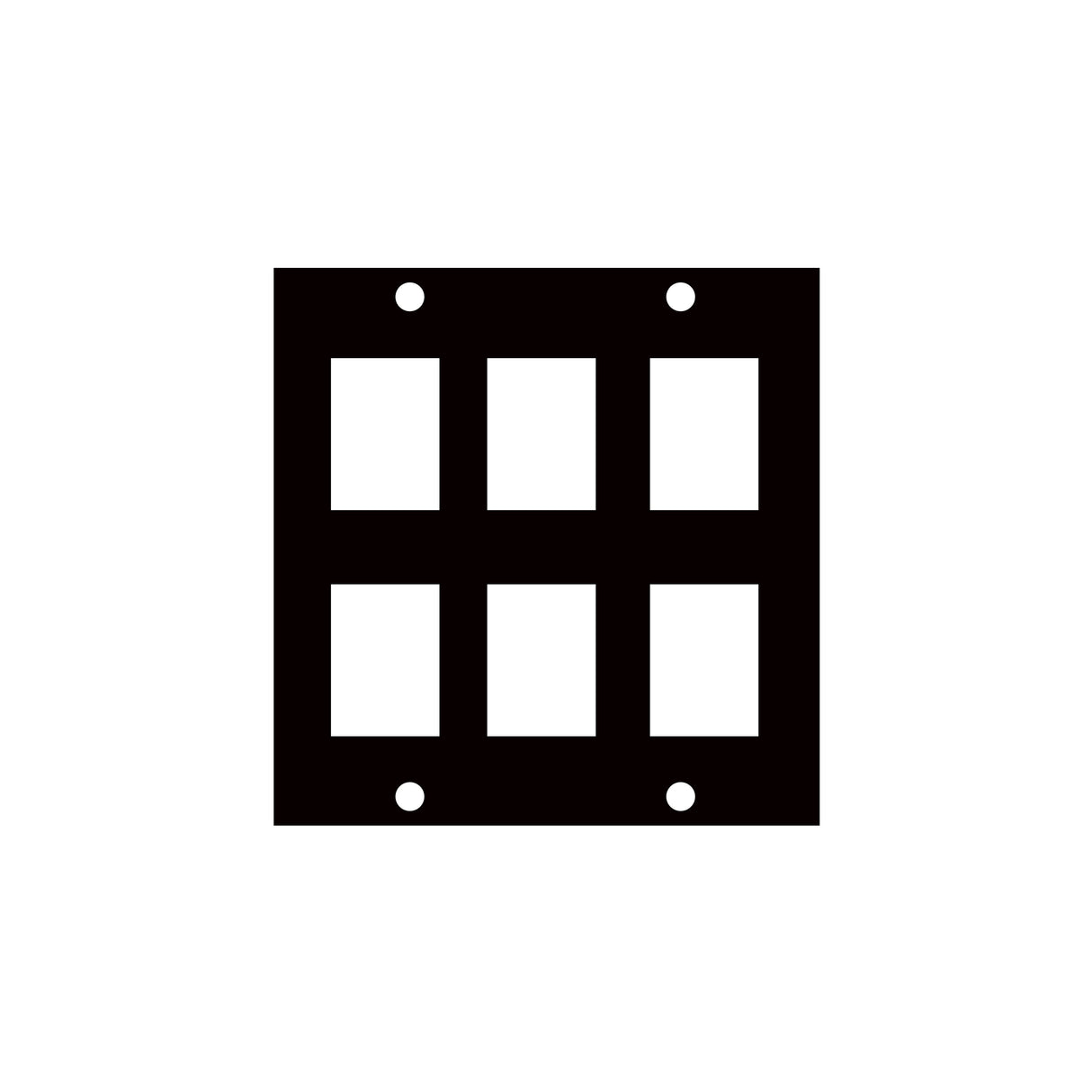 Middle Atlantic UCP Module with Six Keystone Punchouts