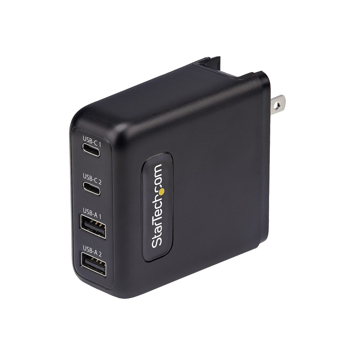 StarTech.com 100W USB-C Wall Charger, 2x USB-C/2x USB-A, Quick Charging Portable GaN Charger Power Adapter, USB Power Delivery 3.0