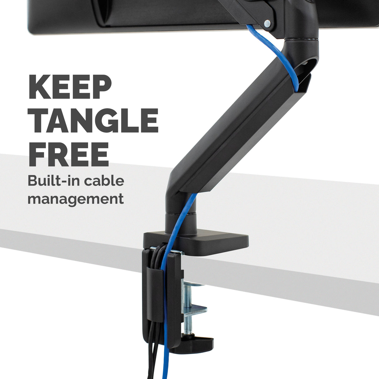 Fellowes Platinum Series Monitor Arm - Monitor Mount for 8KG 40 Inch Screens - Adjustable Monitor Desk Mount - Tilt 45° Pan 180° Swivel 360° Rotation 360°, VESA 75 x 75/100 x 100 - Black