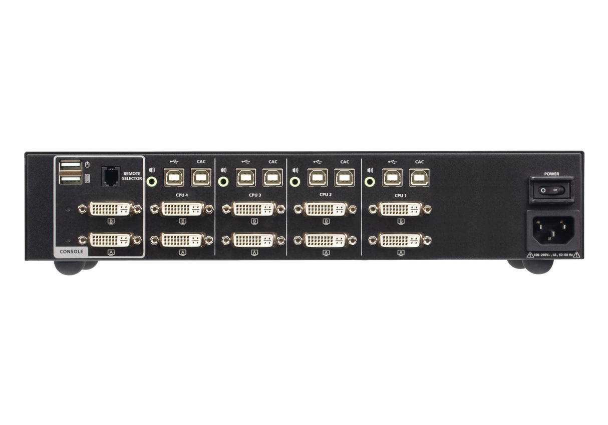 ATEN 4-Port USB DVI Dual Display Secure KVM Switch with CAC (PSD PP v4.0 Compliant)