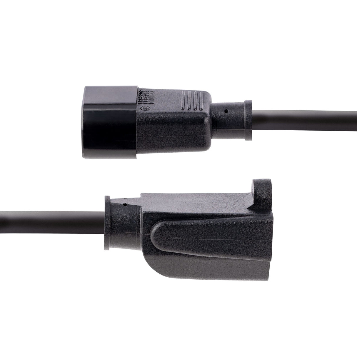 StarTech.com 3ft (1m) Power Extension Cord, IEC 320 C14 to NEMA 5-15R, 10A 125V, 18AWG, Black Computer Power Extension Cord, AC Outlet Extension Cable for Power Supplies/ PDUs / Network Equipment
