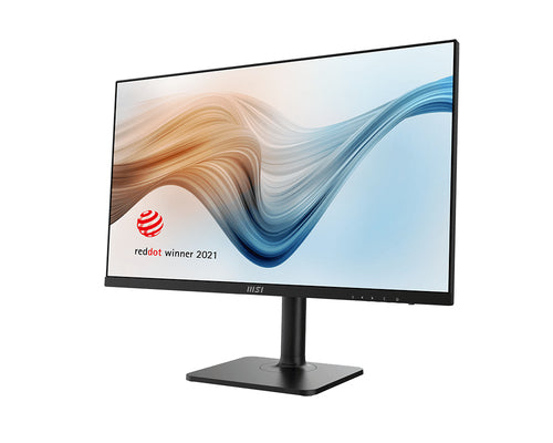 MSI Modern MD272QP 27 Inch Monitor with Adjustable Stand, WQHD (2560 x 1440), 75Hz, IPS, 5ms, HDMI, DisplayPort, USB Type-C, Built-in USB Hub, Built-in Speakers, Anti-Glare, Anti-Flicker, Less Blue light, TÜV Certified, VESA, Kensington, Black