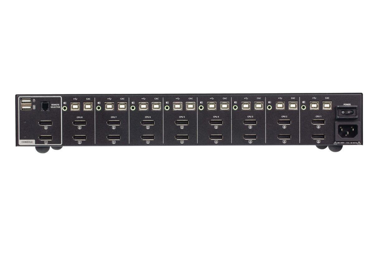 ATEN 8-Port USB DisplayPort Dual Display Secure KVM Switch with CAC (PSD PP v4.0 Compliant)