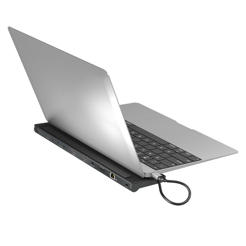 j5create JCD542-N USB-C® Dual HDMI™ Docking Station, includes 2x HDMI ports and 4x USB ports, Grey & Black