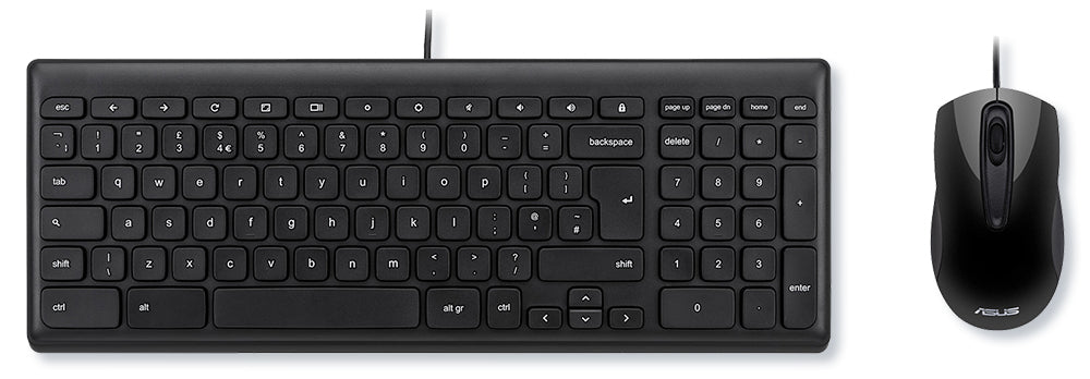 ASUS CHROME WD US KBMS keyboard Mouse included Universal USB QWERTY US English Black