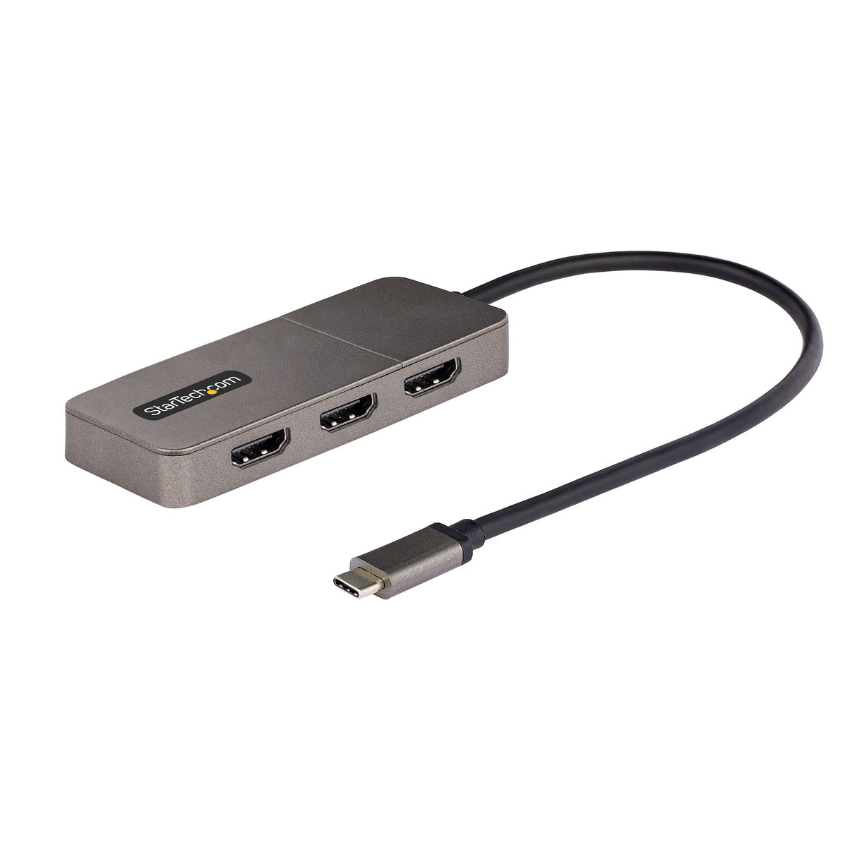 StarTech.com 3-Port USB-C Multi-Monitor Adapter, USB Type-C to 3x HDMI MST Hub, Triple 4K 60Hz HDMI Laptop Display Extender / Splitter, HDR, Extra-Long Built-In Cable - Windows Only