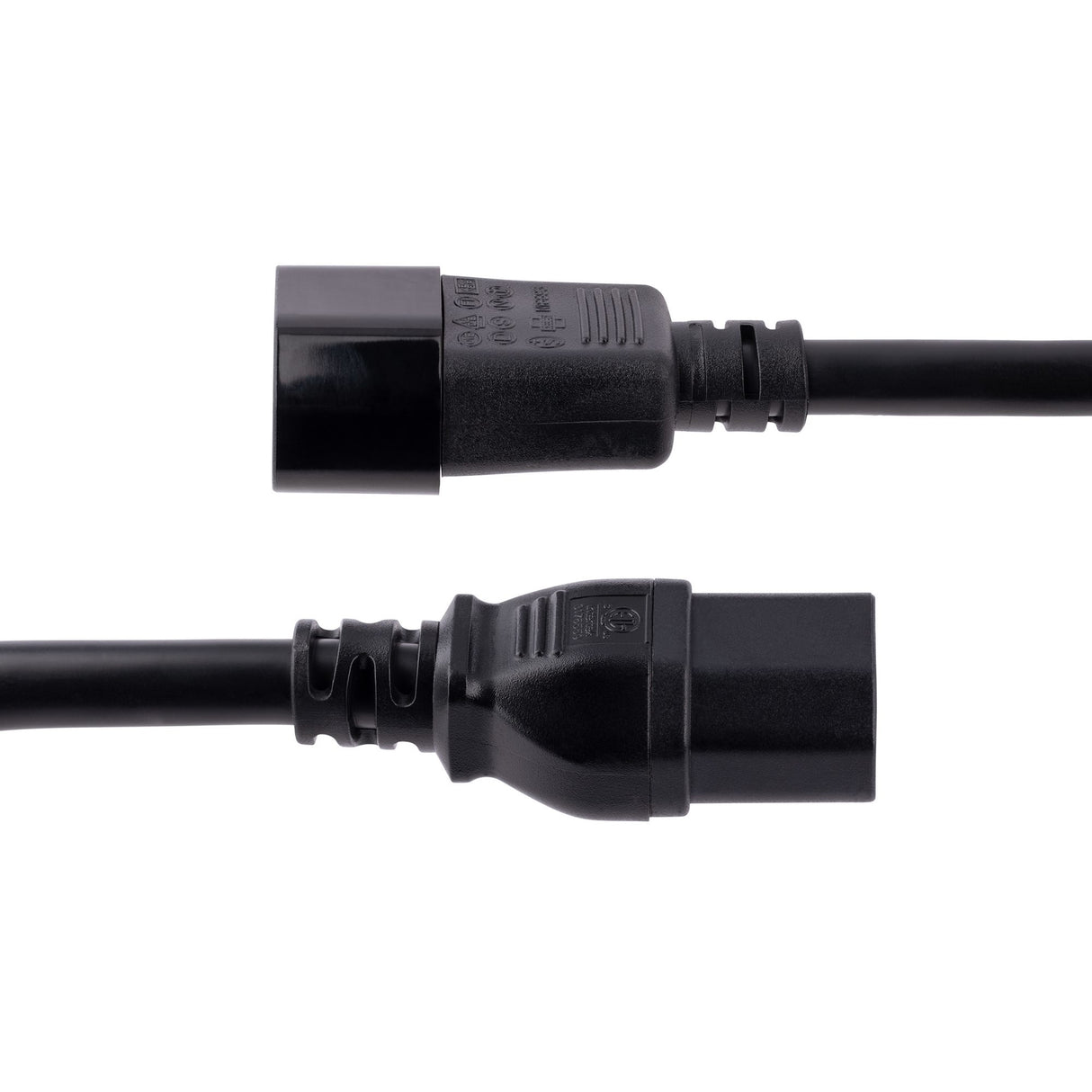 StarTech.com 10ft (3m) Heavy Duty Extension Cord, C14 to C15 Extension Cord, 15A 125V, 14AWG, Heavy Gauge Power Extension Cable, Heavy Duty AC Power Cord