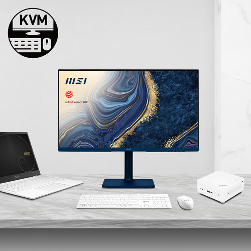 MSI Modern MD272QP Ultramarine 27 Inch Monitor with Adjustable Stand, WQHD (2560 x 1440), 75Hz, IPS, 4ms, HDMI, DisplayPort, USB Type-C, Built-in USB Hub, Built-in Speakers, Anti-Glare, Anti-Flicker, Less Blue light, TÜV Certified, VESA, Ultramarine