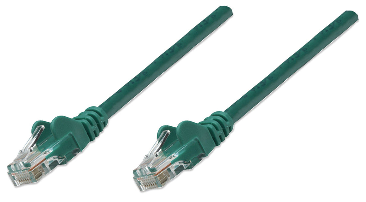 Intellinet Network Patch Cable, Cat6, 15m, Green, CCA, U/UTP, PVC, RJ45, Gold Plated Contacts, Snagless, Booted, Lifetime Warranty