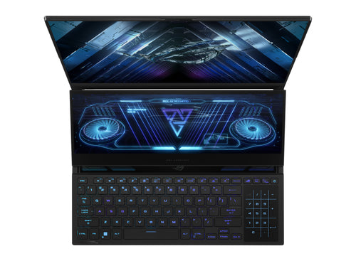 ASUS ROG Zephyrus Duo 16 GX650PZ-XS96 laptop AMD Ryzen™ 9 7945HX 40.6 cm (16") WQXGA 32 GB DDR5-SDRAM 1 TB SSD NVIDIA GeForce RTX 4080 Wi-Fi 6E (802.11ax) Windows 11 Pro Black