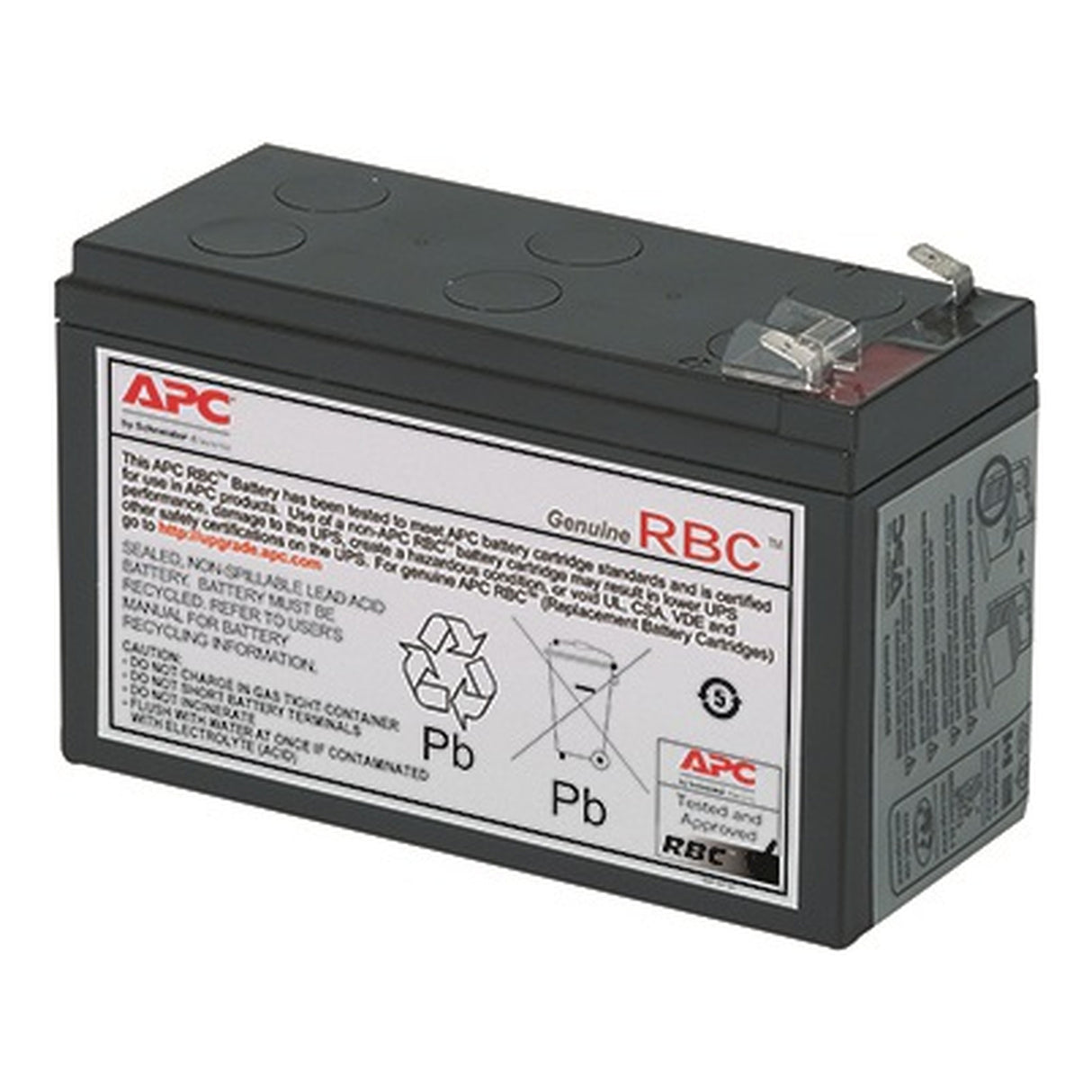 APC Replacement Battery Cartridge for Back-UPS, 12V 6.5Ah lead-acid battery, 2-year repair or replace warranty