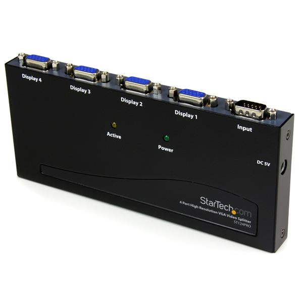StarTech.com 4 Port High Resolution VGA Video Splitter - 350 MHz - TAA