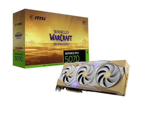 MSI GeForce RTX 5070 12G World of Warcraft MIDNIGHT LIGHT EDITION OC NVIDIA 12 GB GDDR7