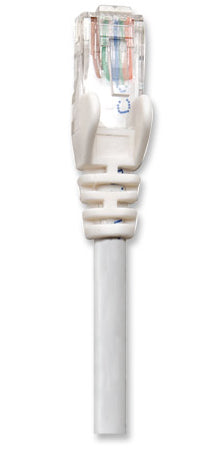 Intellinet Network Patch Cable, Cat6, 2m, White, CCA, U/UTP, PVC, RJ45, Gold Plated Contacts, Snagless, Booted, Lifetime Warranty, Polybag