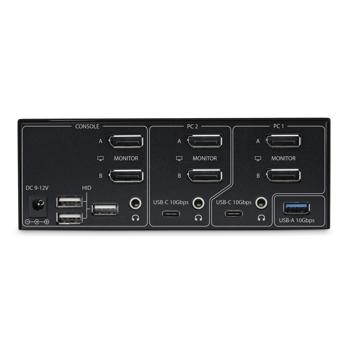 StarTech.com 2-Port Dual-Monitor DisplayPort KVM Switch, 8K 60Hz / 4K 144Hz, DP 1.4, 2x USB 10Gbps Ports, 4x USB HID Ports, Hotkey Switching, TAA Compliant