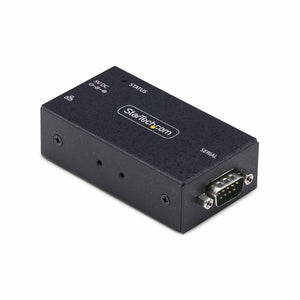StarTech.com 1-Port Serial to Ethernet Adapter, IP Serial Device Server For Remote RS232 Devices, Wall/DIN Rail Mountable, Metal Housing, RJ45 LAN to DB9 Serial Converter, TAA