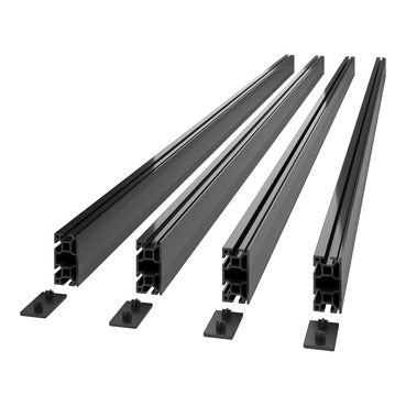 APC NetShelter Aisle Containment, Frame Extrusion & End Cover, 2536 mm Set of 4, Black