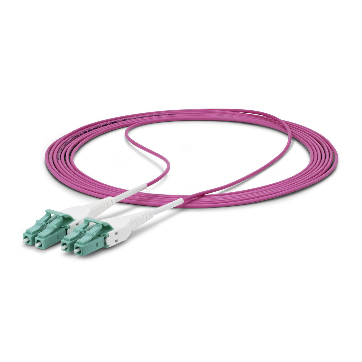 StarTech.com 2m (6ft) LC to LC (UPC) OM4 Multimode Fiber Optic Cable, Erika Violet, 50/125µm, 40G/100G, LOMMF/VCSEL, Uniboot Fiber Jumper Cord, OFNR Riser Rated