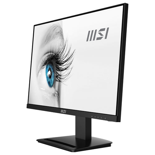 MSI Pro MP243 23.8 Inch Monitor, Full HD (1920 x 1080), 75Hz, IPS, 5ms, HDMI, DisplayPort, Built-in Speakers, Anti-Glare, Anti-Flicker, Less Blue light, TÜV Certified, VESA, Kensington, Black