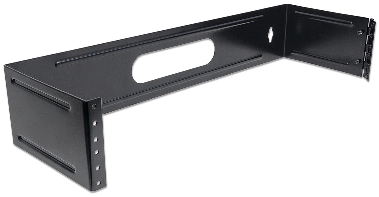 Intellinet 19" Hinged Wall Bracket, 2U, Black