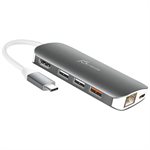 j5create JCD383 USB-C Multi Adapter Mini-dock (Type-C) HDMI/USB/Eth/PD/Card read.