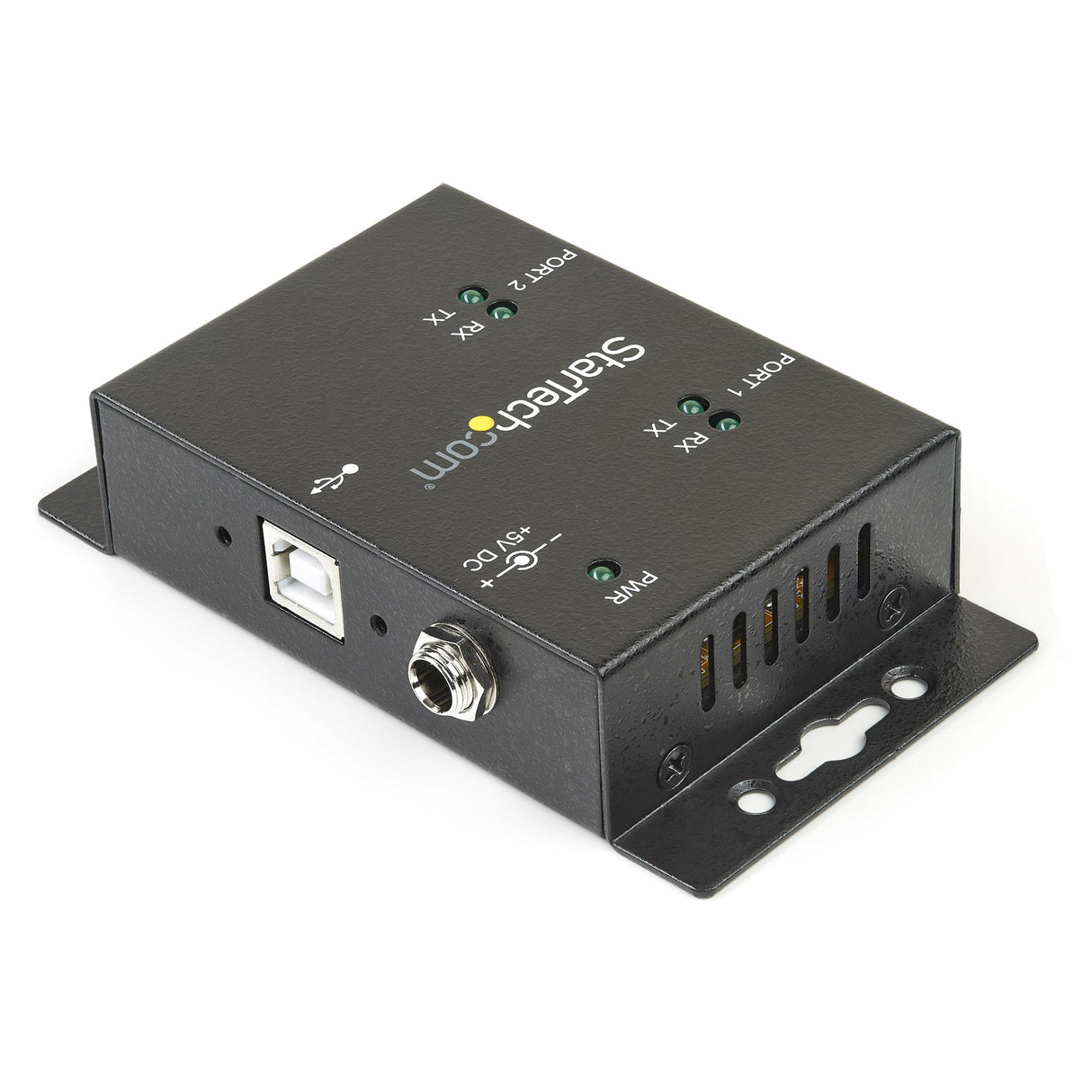 StarTech.com 2 Port Industrial Wall Mountable USB to Serial Adapter Hub with DIN Rail Clips - TAA