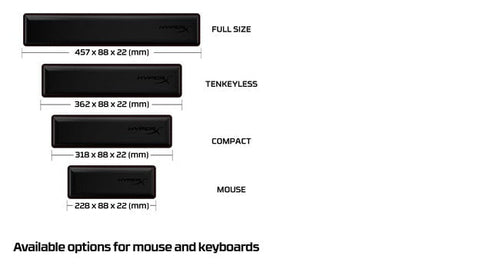 HyperX Wrist Rest - Keyboard - Full Size