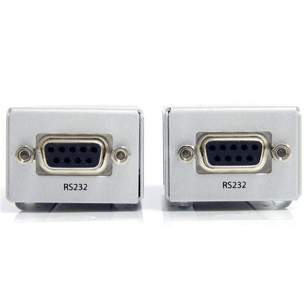 StarTech.com RS232 Serial over Cat5 Extender, 1 km (3300 ft) Range, Plug & Play, No Software, DB9 Serial Extension - TAA