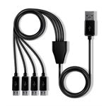 My Arcade USB Splitter Cable, 1 USB A to 4 Micro-USB