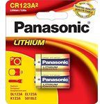 Panasonic CR123APA2B 3V Photo Lithium Cylinder Battery 2 Pack
