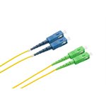 Optic.ca Fiber Cable SC/UPC-SC/APC, Single-mode, Duplex, 2mm yellow jacket, 20M. Fiber, Senko Conn