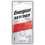 Energizer 357/303 Batteries (1 Pack), 1.5V Silver Oxide Button Cell Batteries