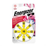 Energizer Hearing Aid Batteries Size 10, Yellow Tab, 8 Pack