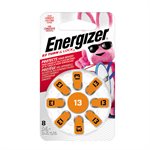 Energizer Hearing Aid Batteries Size 13, Orange Tab, 8 Pack