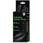 XTREME 6 outlet power strip Black- Eng. PKG