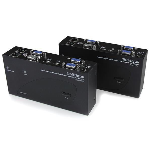 StarTech.com USB Dual VGA over Cat5 KVM Console Extender - 650 ft / 200m - TAA
