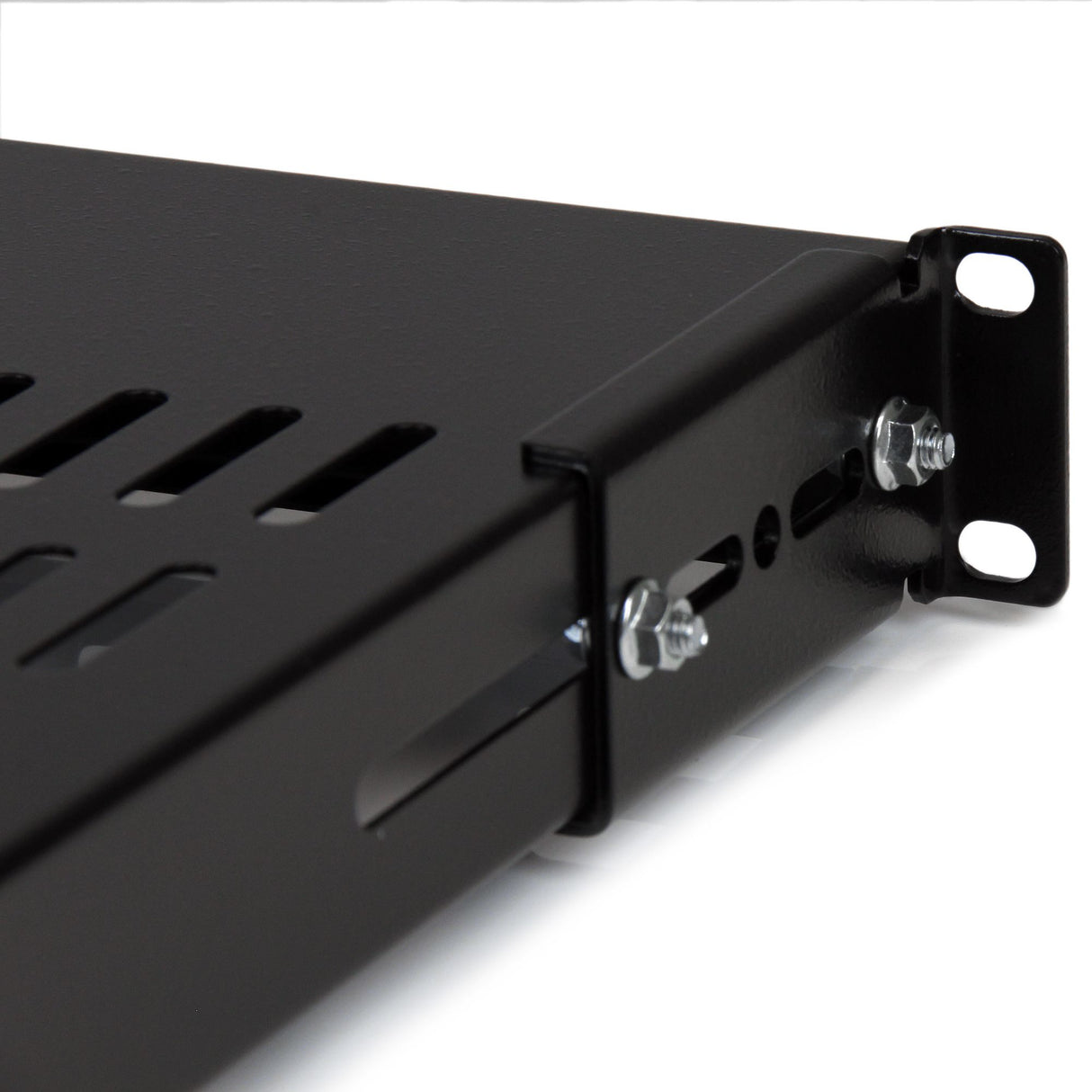 StarTech.com 1U Adjustable Vented Server Rack Mount Shelf - 175lbs - 19.5 to 38in Adjustable Mounting Depth Universal Tray for 19" AV/ Network Equipment Rack - 27.5in Deep - TAA